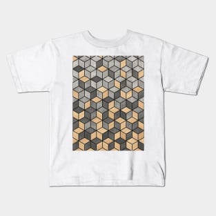 Concrete and Wood Cubes Kids T-Shirt